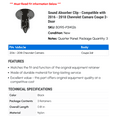 thumbnail image 2 of Sound Absorber Clip - Compatible with 2016 - 2018 Chevy Camaro Coupe 2-Door 2017, 2 of 2