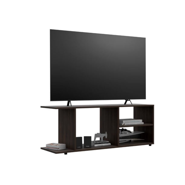 Mueble armable para TV con compartimentos de almacenamiento modelo Goodwood color Cafe marca Excelsior