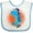 White and Blue, variant on Inktastic Skateboard Dinosaur for Boys Boys Baby Bib