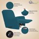 thumbnail image 3 of Sofá reclinable elástico Funda protectora para muebles de 4 piezas Sofá esquí esquí Gafas de esquí, 3 of 5