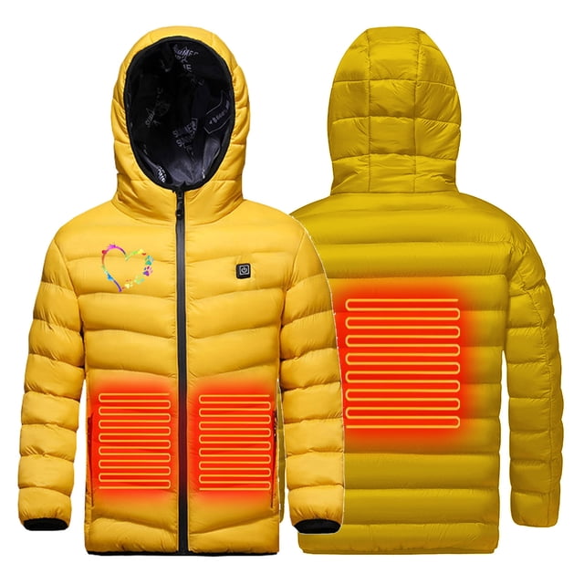Usb Intelligent Constant Temperature Heating Windproof Plus Size Children's Winter Jacket 3 Heating Jackets
