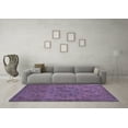 thumbnail image 3 of Ahgly Company Machine Washable Indoor Square Oriental Blue Industrial Area Rugs, 3' Square, 3 of 4