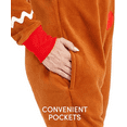 thumbnail image 5 of Gingerbread Christmas Pajamas Unisex Plush Couple Pajamas One-piece pajamas with Convenient wearability(Women), 5 of 7