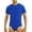 Blue, variant on Bodysuit Pajamas Bodybuilding Short Sleeve Solid Color Crew Neck Men One Piece Underwear Romper for Home