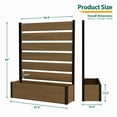 thumbnail image 2 of Mondaria 6 Feet�6 Feet Privacy Fence, Outdoor Wood Plastic Composite Fence Panel, Waterproof Security Barriers Fencing (Brown with 1 Post), 2 of 8