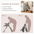 thumbnail image 5 of INFANS Baby High Chair, Convertible Quick Folding Portable Highchair for Babies and Toddlers with Adjustable Height Backrest Footrest 2 Wheels Removable Tray, Easy to Clean PU Seat, 5 of 9