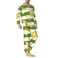 thumbnail image 2 of Fotbe Watercolor St Patrick Day Pijama de Hombre con Estampado de Manga Larga, Conjunto de 2 Piezas, Ropa de Dormir Suave y Cómoda con Bolsillos-Small, 2 of 7