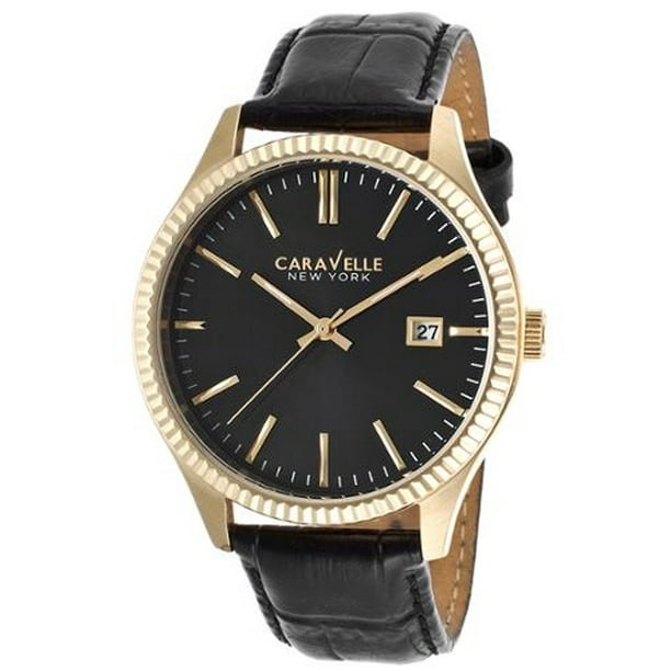 CARAVELLE Designed by Bulova Caravelle Men's 44B106 Gold Leather