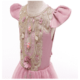 thumbnail image 5 of XBASW Kids Toddler Flower Girl Dress Long Trailing Princess Dresses Girls Short Sleeve Tulle Ball Gowns for Baby 2-12T, 5 of 9
