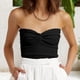 thumbnail image 3 of Top Bandeau plisado para mujer Top elegante de punto con nudo torcido ropa de calle de verano Hugtrwg Para estrenar, 3 of 9