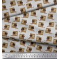 thumbnail image 3 of Soimoi Brown polyester Crepe Fabric Monitor & Bossy Girl Printed Fabric 1 Yard 42 Inch Wide, 3 of 3