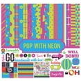 thumbnail image 1 of Inkdotpot Pop With Neon Collection Double,Sided Scrapbook Paper Kit Cardstock 12"x12" Card Making Paper Pack Of With Sticker Sheet - 16 Pages - Pink, Blue & Green, 1 of 4