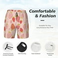 thumbnail image 4 of Kdxio Strawberry Print Men's Swim Trunks with Compression Liner 7 Inch Inseam Quick Dry Swim Shorts, 4 of 7