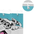 thumbnail image 5 of Coolnut Cheerful Dog On Blue Bath Shower Curtain Liners 72x72in 100% Polyester Waterproof with Curtain Hook, 5 of 6
