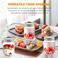 thumbnail image 4 of 48 PCS Wide Mouth Jar Lids and Rings, Reusable Leakproof Canning Lids with Silicone Seals, (Wide Mouth), 4 of 7