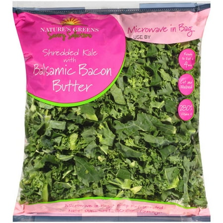 Nature's Greens Savory Selections Shredded Kale with Balsamic Bacon Butter, 10 oz