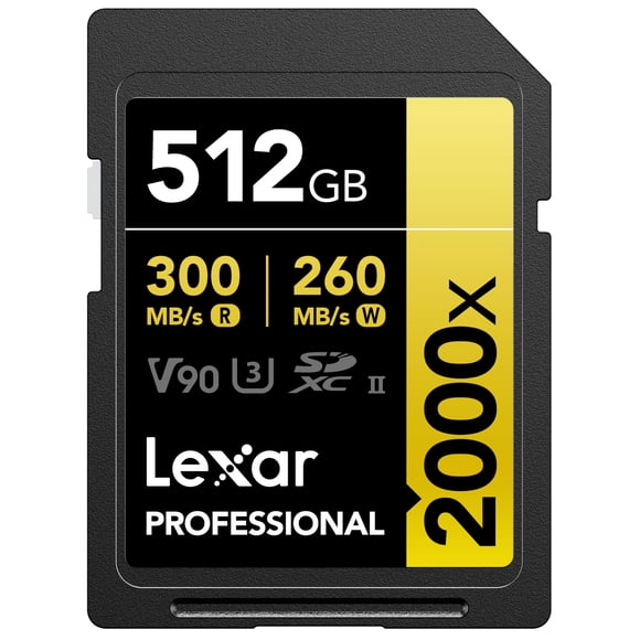 Tarjeta de memoria Lexar Professional 2000x SDXC 512GB UHS-II