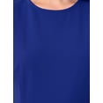 thumbnail image 5 of INSPIRE CHIC Women's Ruffle Dress Wedding Guest Crew Neck Short Sleeve Formal Cocktail Midi Dresses S Royal Blue, 5 of 6