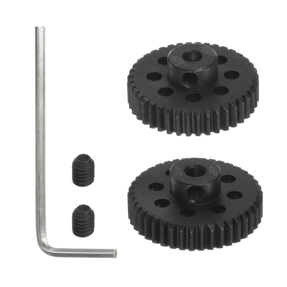 Uxcell 48P Hardened Pinion Motor Gear Set 40T 41T 1/8 inch RC Motor Shaft