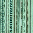 thumbnail image 1 of Ahgly Company Indoor Square Abstract Light Blue Modern Area Rugs, 6' Square, 1 of 4