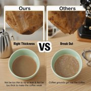 Qianglong unbleached coffee filters 8 12 cup (Natural Unbleached, 50pieces)2Pack