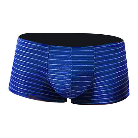 

AnuirheiH Men s Lingerie Underwear Trend Color Stripes Comfortable Low Waist Boxer Briefs Sale Clearance