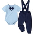 thumbnail image 2 of SANMIO Newborn Infant Baby Boy Clothes Summer Short Sleeve Romper and Pants Outfits Set 0 3 6 12 18 Months, 2 of 6