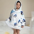 thumbnail image 2 of NIEWTR Hooded Plush Robe for Boys Girls Flannel Fluffy Winter PJ Robe With Pockets Soft Long Sleeve Plush Bathrobe(7-16 Years), 2 of 5