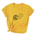 thumbnail image 5 of Dyegold Graphic Tees for Women Cute Heart Graphic Crewneck Short Sleeve Regular Fit Casual Summer Tee T-Shirts Tshirt Tops, 5 of 7