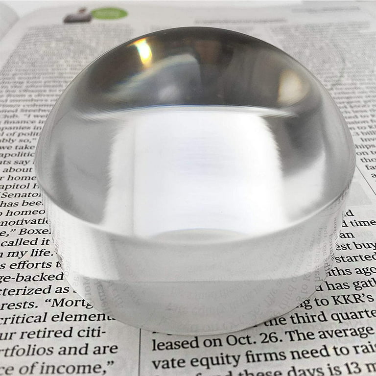 Dome Magnifier 1.8 Inch 4x magnification made of optical grade acrylic and  comes with storage/polishing pouch