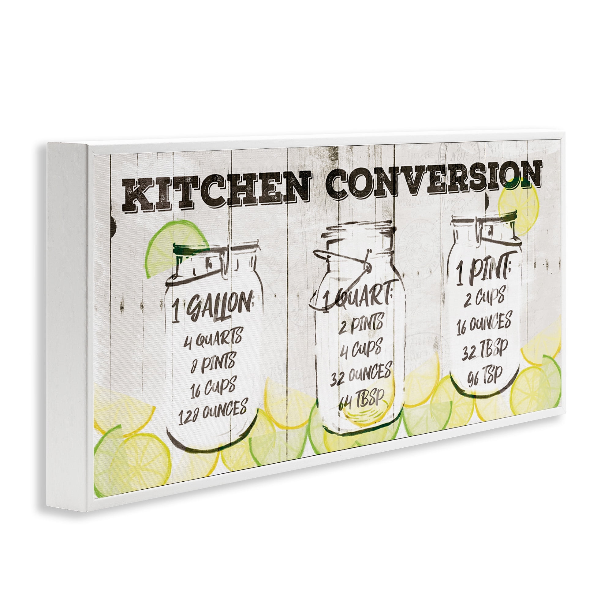 Stupell Industries Kitchen Conversion Summer Jars Food & Beverage Painting White Framed Art Print Wall Art, 30 x 13
