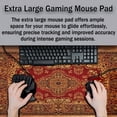 thumbnail image 4 of Gaming Mouse Pad Retro Boho, Large Mousepad Office Desk Mat, Work Desk Mat Non-Slip Rubber Base Waterproof with Stitched Edges, 35.4 X 15.7 inch for Work/Game/Office/Home Vintage Bohemian, 4 of 7