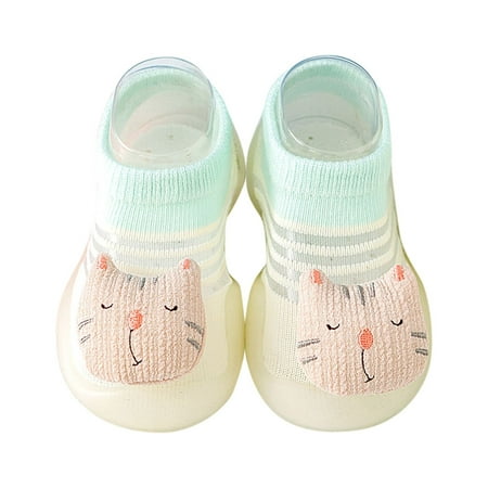 

Rovga Baby Soft Sole Non-Slip Shoes Summer And Autumn Comfortable Children S Shoes Cute Strawberry Cow Pattern Children Mesh Breathable Floor Sneakers