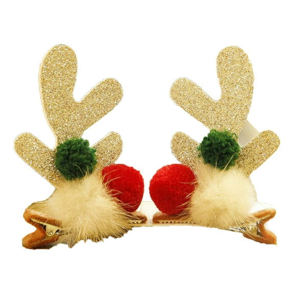 Wadada Cute Girls Hair Clips Christmas Reindeer Hair Clip Antlers Hair Clips Antler Hair Ornament Hair Accessories for Women Girls Christmas Decorations Party Cosplay