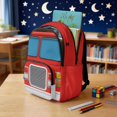 thumbnail image 4 of Whosucclay Red Fire Truck 17 Inch School Bookbag, Adjustable Straps Students Rucksack for Boys Girls, Large Capacity Backpack for High School Middle School College, 4 of 8