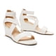 thumbnail image 3 of Sandalia DREAM PAIRS INNIS-1 Blanca con Tira Elástica al Tobillo y Cuña, 3 of 6