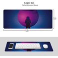 thumbnail image 3 of Vaporwave Moon Large Mouse Pad Keyboard Pad Long Extended Multipurpose Computer Game Mouse Mat, 3 of 6