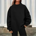thumbnail image 2 of Lumtrix Mock Neck Sweatshirt Women Trendy Turtleneck Tops Cute Pullover Sweatshirts No Hood Winter Fashion Clothing Fall Long Sleeve Sweater Black M, 2 of 7