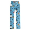 thumbnail image 5 of Women's Casual Fashion Christmas Pajama Pants, Long Sleepwear Trousers for Sports and Home Use, Comfortable and Soft Material for Nightwear and Lounging,Sky Blue,3XL, 5 of 6