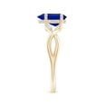 thumbnail image 3 of ANGARA Lab Grown 1.75 Ct Blue Sapphire Hidden Engagement Ring for Women in 14K Yellow Gold (Size-9x7mm) | September Birthstone, Anniversary, Jewelry Gift for Women | Lab-Grown Blue Sapphire Ring, 3 of 8