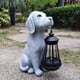 thumbnail image 2 of Estatua de jardín de perro solar Qobumy con farol LED para exteriores, 2 of 7