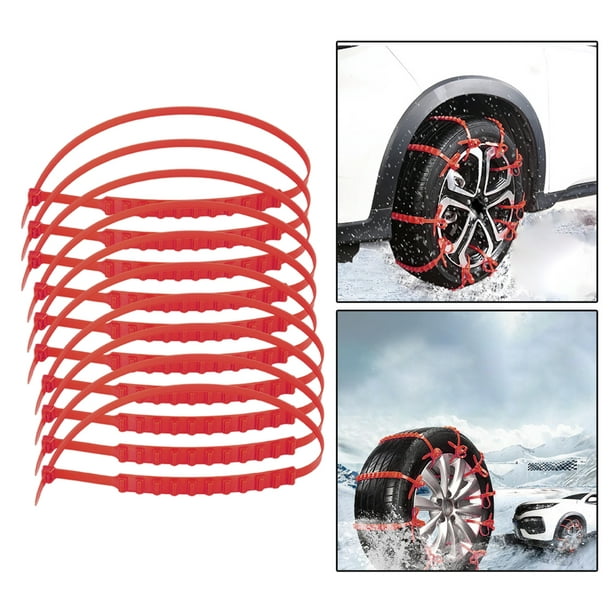 10pcs Car Winter Snow Anti-skid Tire Wheels Chains