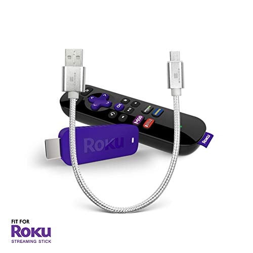 exinoz power cable for roku streaming stick. roku cable designed to