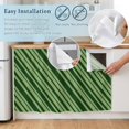 thumbnail image 4 of Green Striped Cabinet Curtains 28"x51" Sink Skirt for Bathroom Kitchen, Modern Geometric Minimalist Lines Self Stick Adhesive Under Desk Covers Tall Laundry Cabinet Storage Organizer, 4 of 8