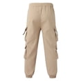 thumbnail image 4 of MRULIC jeans for men Men's Harlem Wool Cargo Pants Trousers Loose Plus Casual Add Sports Pants Pants Nine Size Men's pants Men Cargo Pants Khaki + XXL, 4 of 9