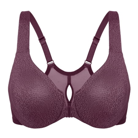 

DELIMIRA Women s Front Closure Racerback Underwire Full Coverage Unlined Bra