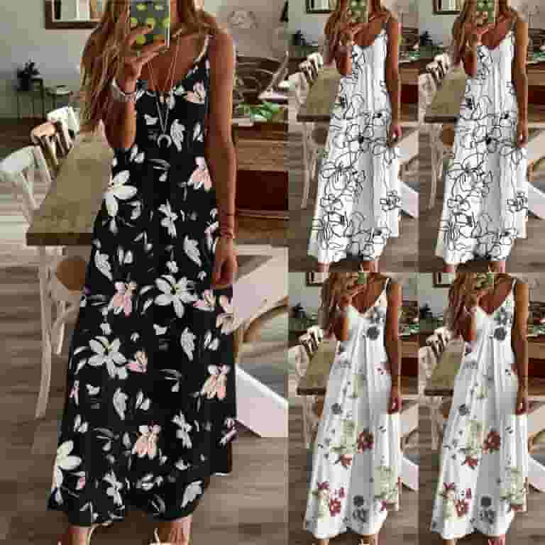 YanHoo Summer Dresses for Women 2024 Vacation Spaghetti YanHoo Summer Dresses for Women 2024 Vacation Spaghetti