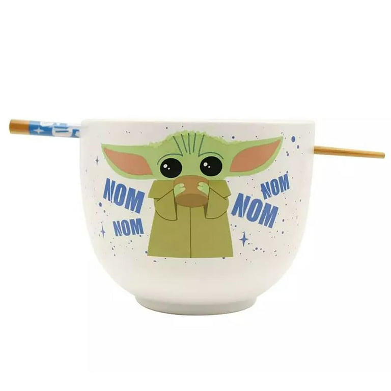 Silver Buffalo Star Wars: The Mandalorian Grogu Snack Time Ceramic Soup  Mug | 24 Ounces