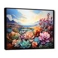 thumbnail image 2 of Designart "Texan Colorful Succulent Oasis" Succulent Floater Framed Canvas Wall Art, 2 of 5