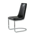 thumbnail image 5 of Set of 2 Modern Black Dining Chairs with Horse Shoe Style Metal Base, 5 of 5